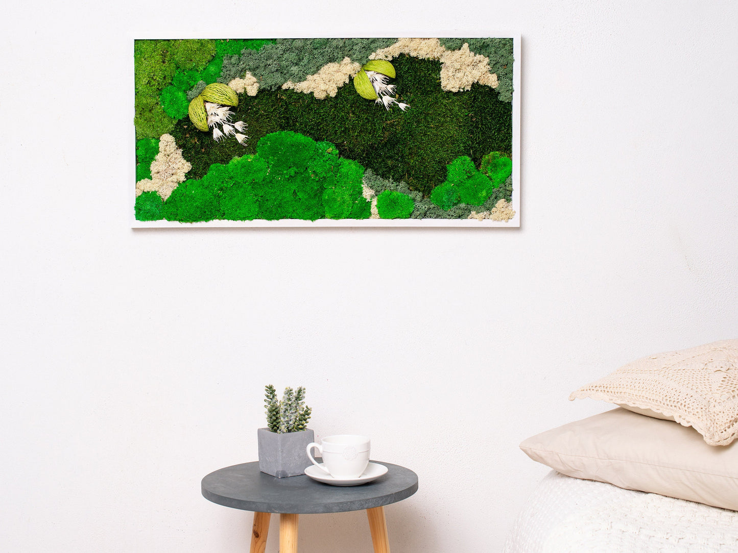 Transform Your Space: Lush Greenery Wall Art, Preserved Moss Frames for Home & Office!