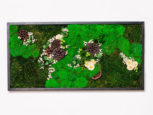 Experience the Magic of Nature Indoors with Our Eco-Friendly Preserved Moss Wall Art!