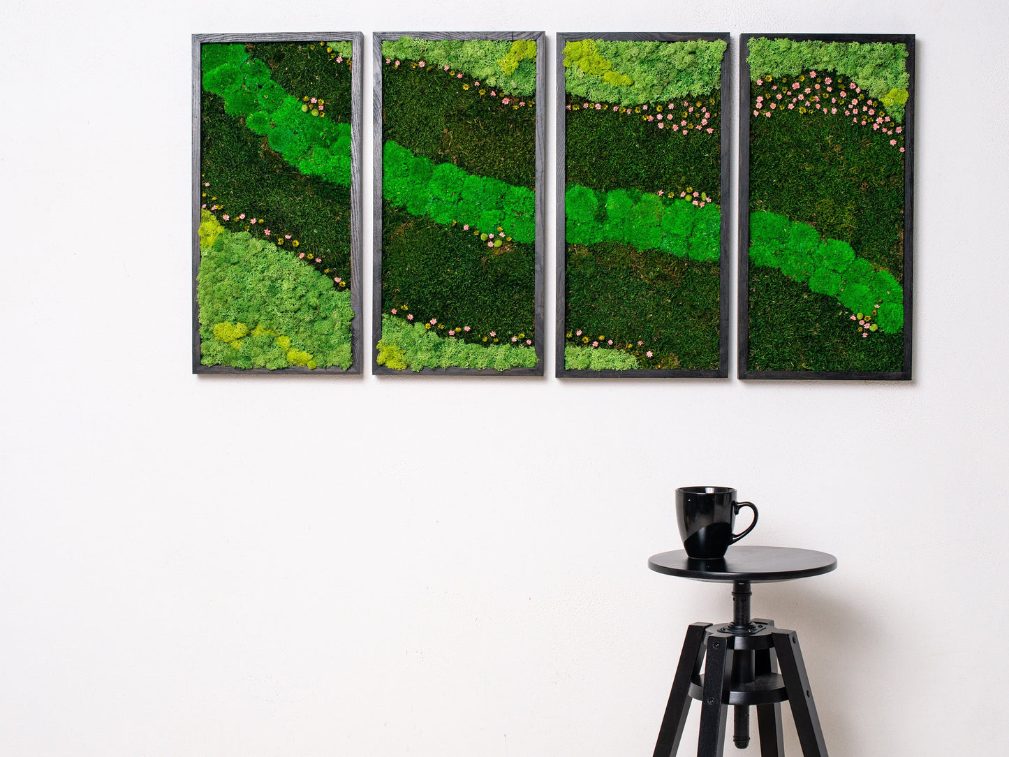 Experience Nature Indoors with Our Preserved Moss Wall Art Set - The Green Oasis!