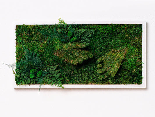 Revitalize Your Space with Unique 3D Hands Moss Wall Art - The Greenwall Masterpiece!