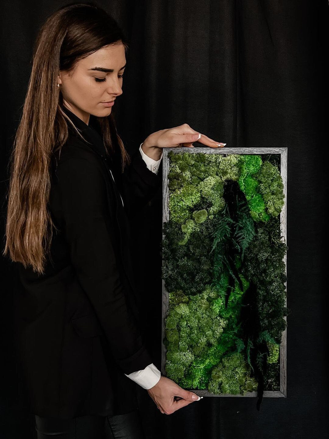 Lighted Moss Wall Art: Unique Christmas Gift for Her, Perfect Couple's Home Decor!