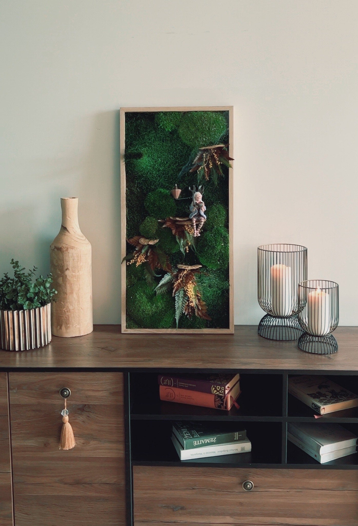 Enchanting LED Moss Wall Art: Eco-Friendly Home Decor & Unique Christmas Gift Idea