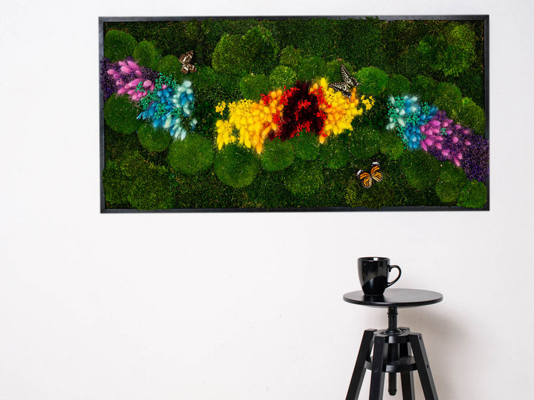 Preserved Moss Wall Art Piece, Lush Greenery Indoors Plant