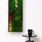 Handmade Plant Artwork | Moss Artwork | Natural Oak and Plants Wall Art | Unique Home Decor Piece | LED Light Wall Art