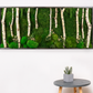 Woods Handmade Plant Artwork | Moss Artwork | Natural Oak and Plants Wall Art | Unique Home Decor Piece | Original LED Wall Art