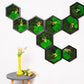 Set of 9 Honeycombs with Preserved Moss Artwork Live Wall Art
