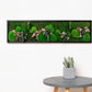 Lovely Green Wall Art Preserved Moss Artwork  with LED Lights and Live Moss For Office or Home 1 piece frame