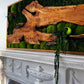 Exclusive Olive  Woods Handmade Plant Artwork | Moss Artwork | Natural Oak and Plants Wall Art | Unique Home Decor Piece | Original LED Wall Art