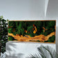 Olive Woods Handmade Plant Artwork | Moss Artwork | Natural Oak and Plants Wall Art | Unique Home Decor Piece | Original LED Wall Art