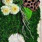 New White Olive Wood LED-Backlit Preserved Moss Art: Eco-Friendly, Green Wall Decor for Home