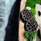 New White Olive Wood LED-Backlit Preserved Moss Art: Eco-Friendly, Green Wall Decor for Home