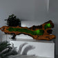 Beautiful Preserved Moss On Olive Wood Artwork with LED Lights Live Moss LED Wall Art Preserved Moss