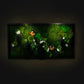 New!! Lovely Elegant Wall Art Preserved Moss With Real Butterflies Artwork with LED Lights Preserved Moss Lighted Moss Art Framed Home Decor