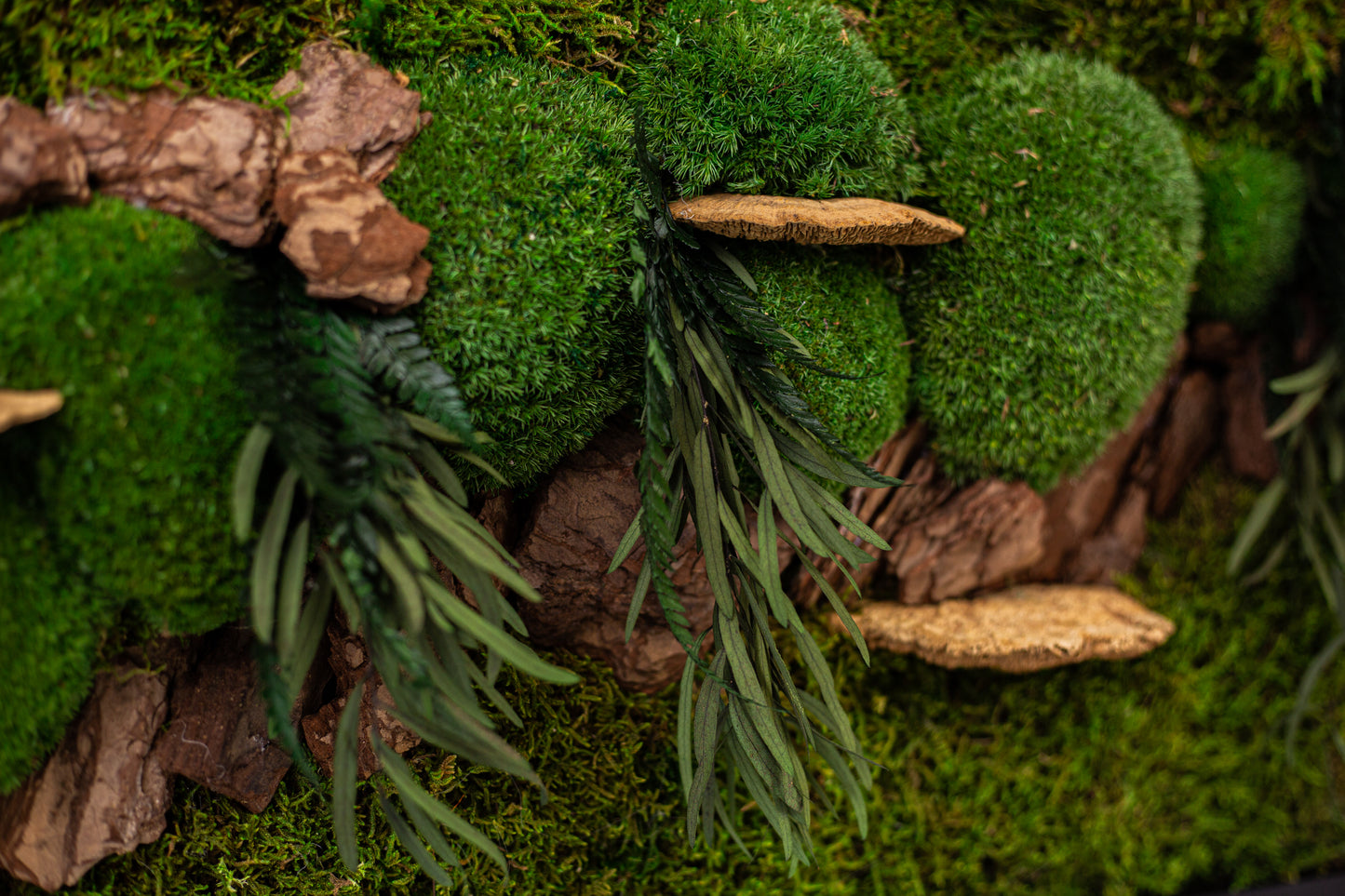 Lovely Green Wall Art Preserved Moss Artwork with LED Lights Moss LED Wall Art Preserved Moss Lighted Moss Wall Art Framed Plant Home Decor