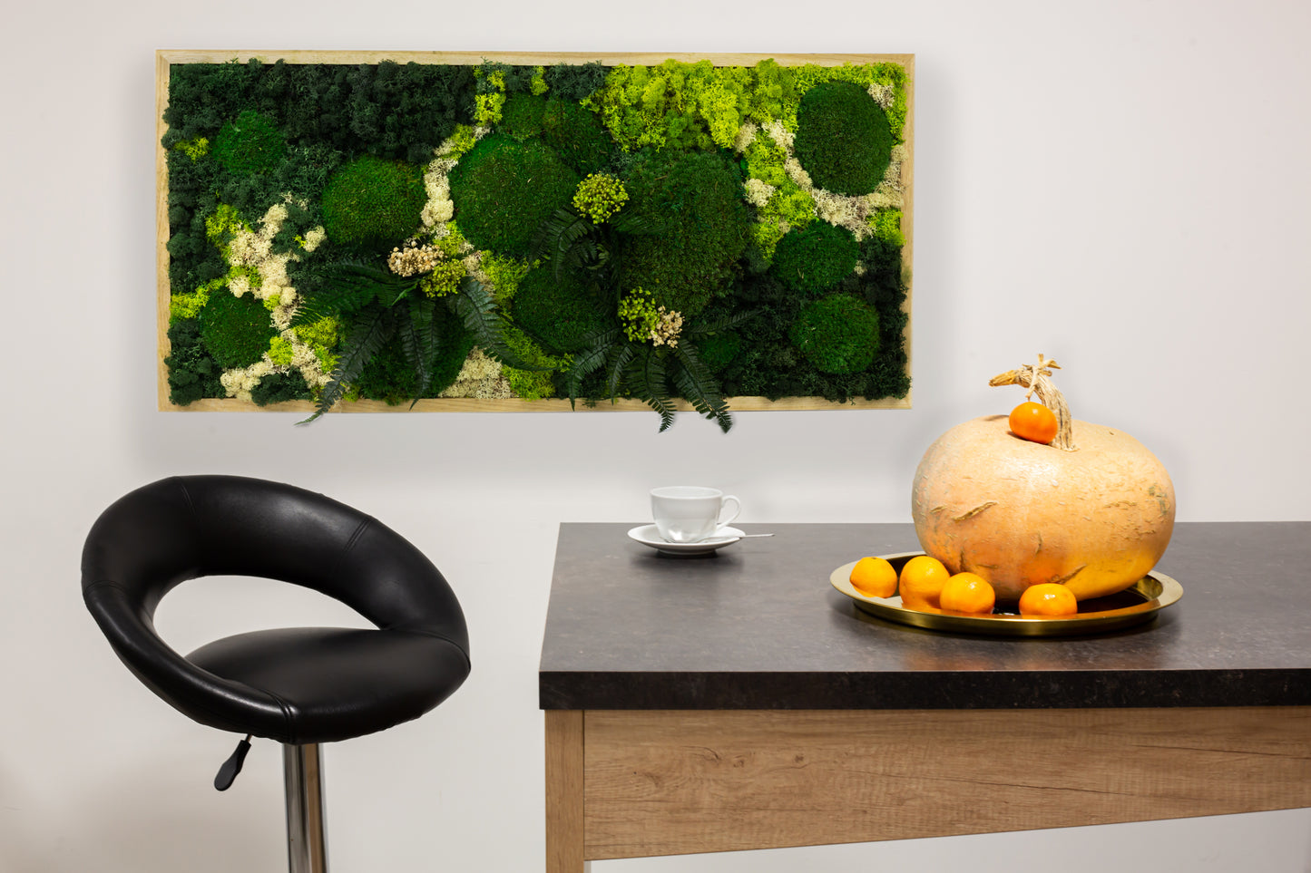 Gorgeous Moss Wall Art Greenery with LED Lights Live Moss LED Artwork Preserved Moss Lighted Framed Preserved Moss Wall Art Home Decoration