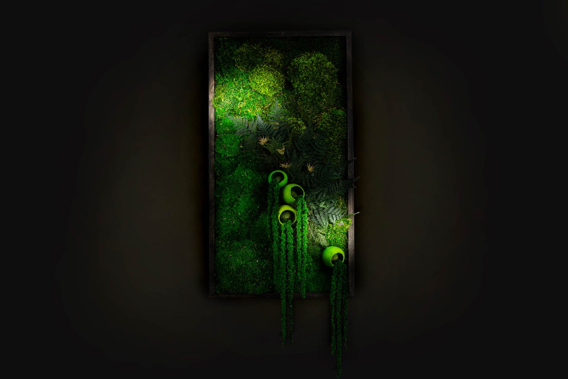 Wall Preserved Moss Lighted Framed Beautiful Preserved Moss Artwork LED – mossdecors