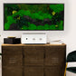 Vibrant Preserved Moss Wall Art Green Wall Décor with LED Lights Moss LED Wall Hanging Framed Plant Green Room Interior Housewarming Gift