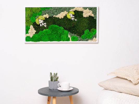 Preserved Moss Wall Art: Eco-Friendly Decor for a Green Home - Perfect Housewarming Gift!