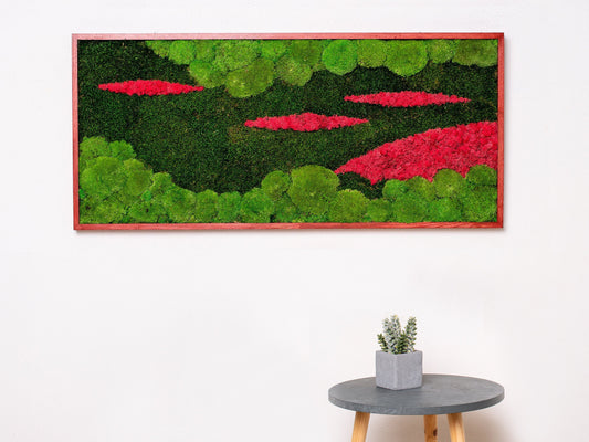 Preserved Moss Art: Biophilic Decor for Your Indoor Green Wall - Natural Moss Panel Artwork