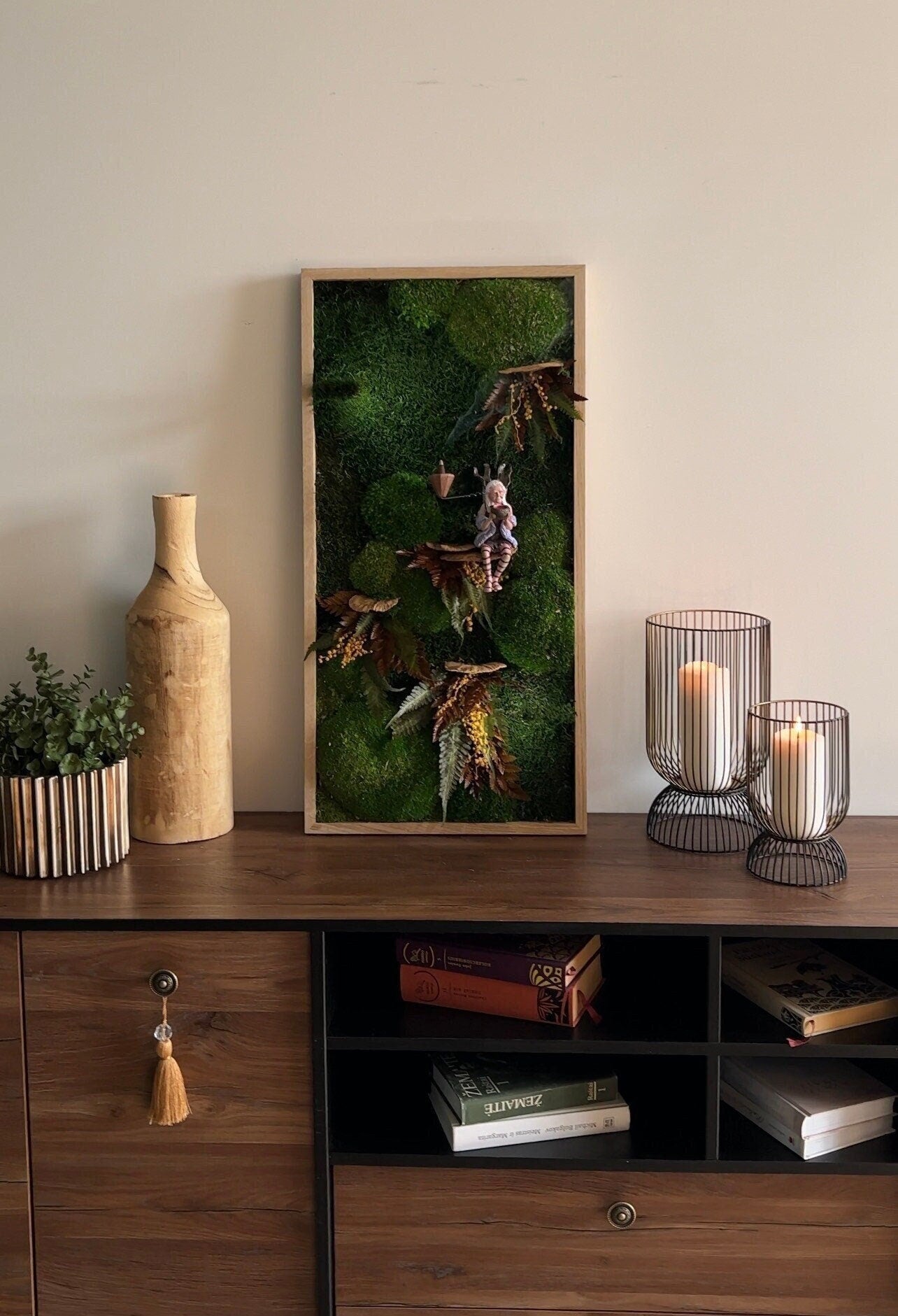 Enchanting LED Moss Wall Art: Eco-Friendly Home Decor & Unique Christmas Gift Idea