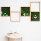 Squares Moss Wall Green Art Preserved Moss Set Of 5 Squares
