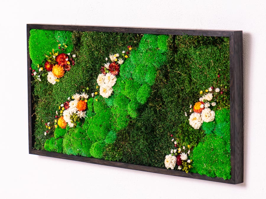 Moss Piece of Art Framed Moss Greenery Room Interior Eco-Friendly Décor