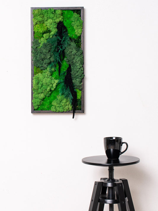 Wall Decoration Green Preserved Moss Piece of Art Eco-Friendly Decor